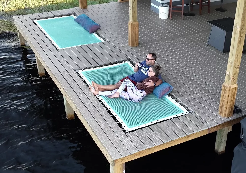 ComfortMesh in a dock, enjoy the coffee