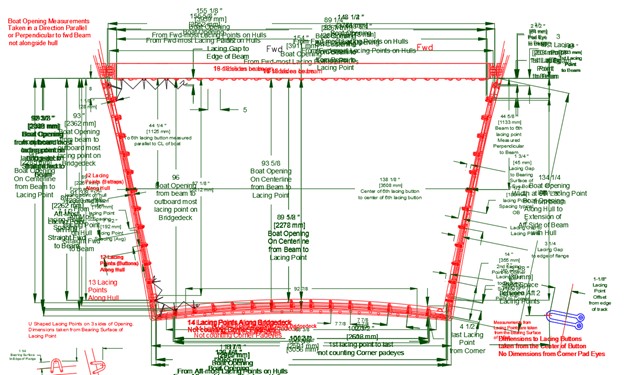 Figure 14: Example Drawing(s) Of Lagoon 380. These Are Just (5) Of The 28 Drawing Layers We Have On File For This Boat To Demonstrate Dimensional Variability Within One Model.