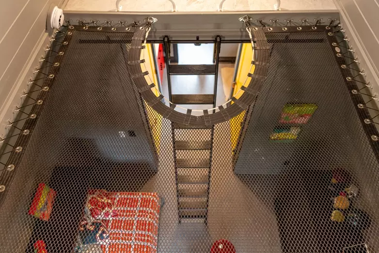 pic of optional ladder cut out for loft nets