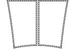 Drawing of High Durability Atlantic 47 Trampoline for sale.