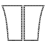 Drawing of High Durability Catana 42-P00-2 pc Trampoline for sale.