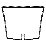 Drawing of High Durability Catana 521-1 piece w/cutout Trampoline for sale.