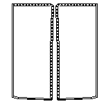 Drawing of High Durability Contour 34 Wing fixed Trampoline for sale.