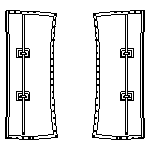 Drawing of High Durability Corsair 24 Wing w/straps Trampoline for sale.