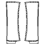 Drawing of High Durability Corsair 27 Wing Trampoline for sale.