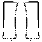 Drawing of High Durability Corsair 28 Wing Trampoline for sale.