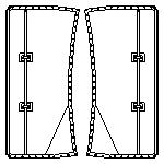 Drawing of High Durability Corsair 31 Wing w/straps Trampoline for sale.