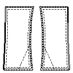 Drawing of High Durability Corsair 36 Wing Trampoline for sale.