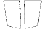 Drawing of High Durability Corsair 50 Catamaran Trampoline for sale.