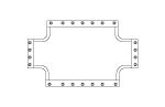 Drawing of High Durability Corsair C 970 Pushpit Short Trampoline for sale.