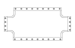 Drawing of High Durability Corsair C 970 Pushpit Trampoline for sale.