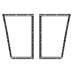 Drawing of High Durability Dolphin 460 Trampoline for sale.