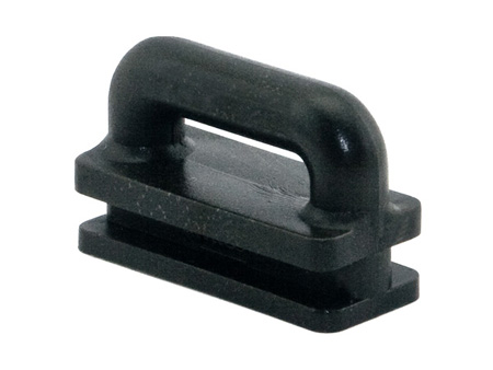 3/4" Heavy Black Nylon Flat Base Slides