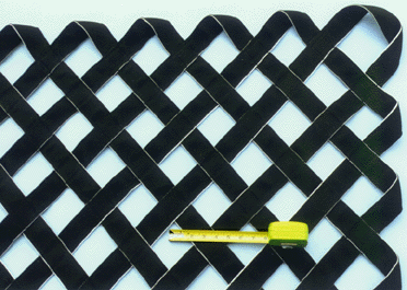 2 inch 3 ply black webbing pic